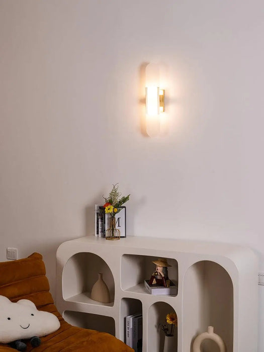 Melange Elongated Alabaster Wall Lamp - Simprolos
