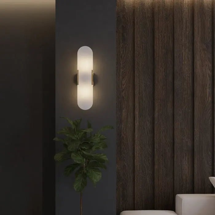 Melange Elongated Alabaster Wall Lamp - Simprolos