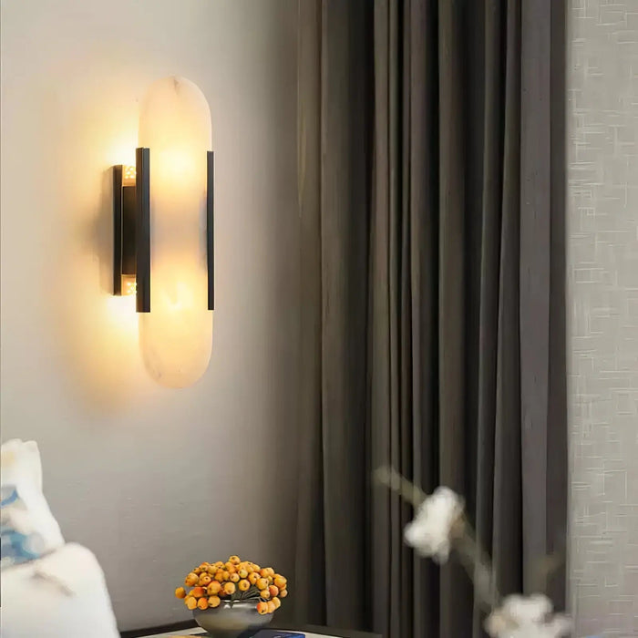 Melange Elongated Alabaster Wall Lamp - Simprolos