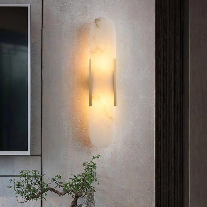 Melange Elongated Alabaster Wall Lamp - Simprolos