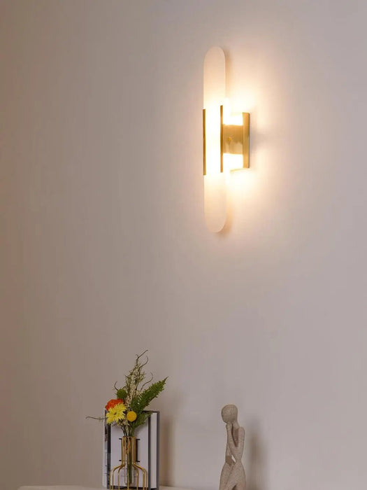 Melange Elongated Alabaster Wall Lamp - Simprolos