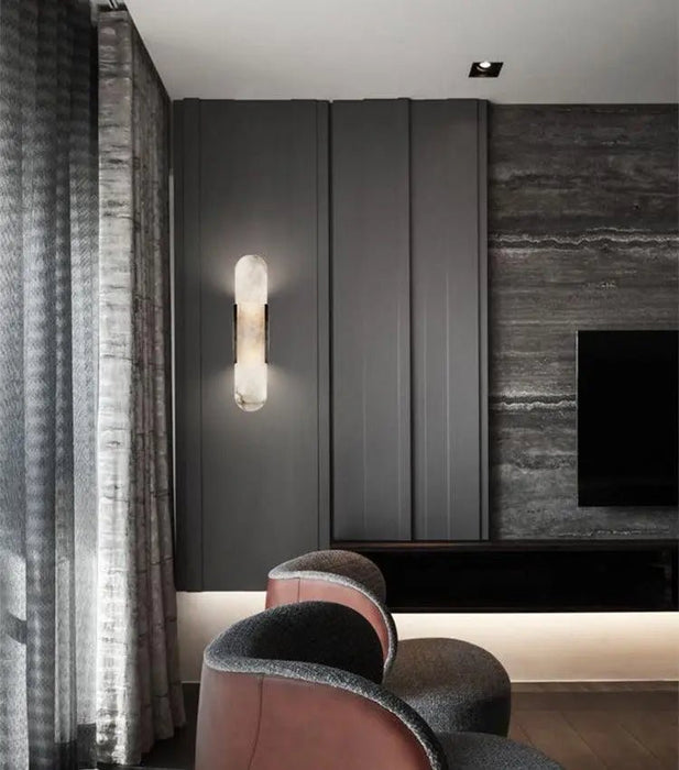Melange Elongated Alabaster Wall Lamp - Simprolos