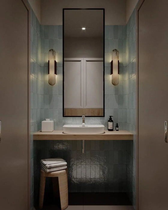 Melange Elongated Alabaster Wall Lamp - Simprolos