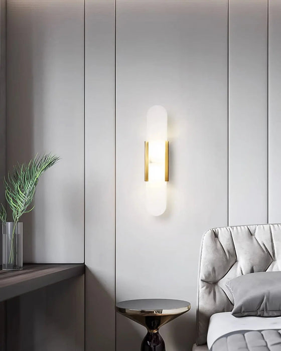 Melange Elongated Alabaster Wall Lamp - Simprolos