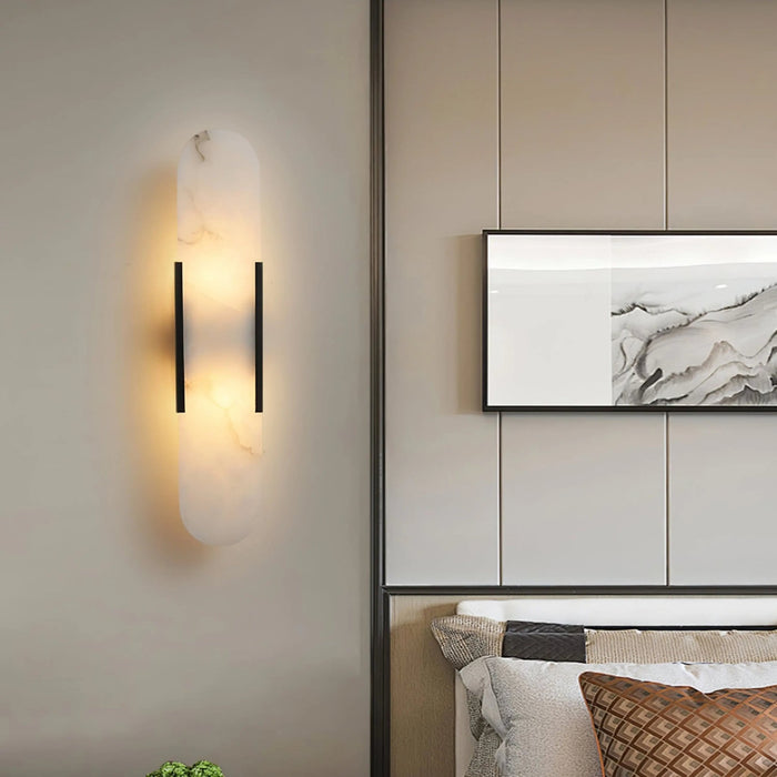 Melange Elongated Alabaster Wall Lamp - Simprolos