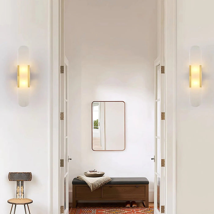 Melange Elongated Alabaster Wall Lamp - Simprolos