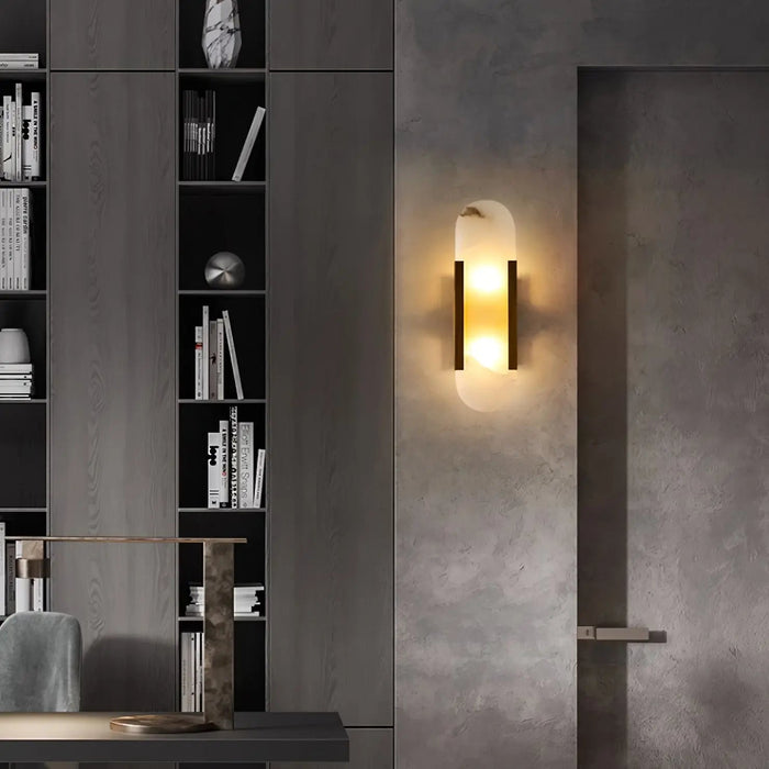 Melange Elongated Alabaster Wall Lamp - Simprolos