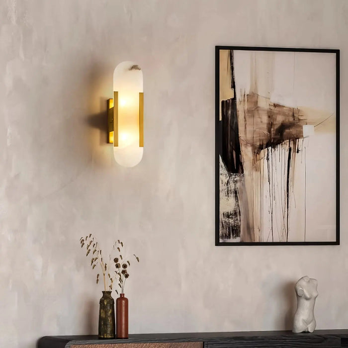 Melange Elongated Alabaster Wall Lamp - Simprolos