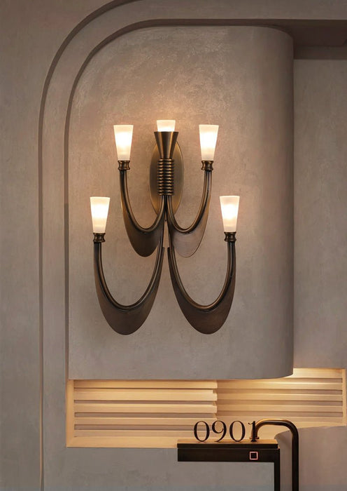 Metropolis Grand Alabaster Sconce - Simprolos