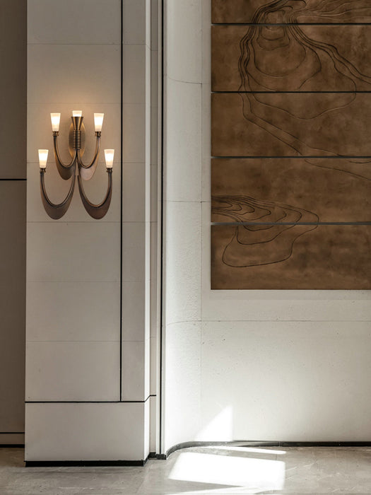 Metropolis Grand Alabaster Sconce - Simprolos