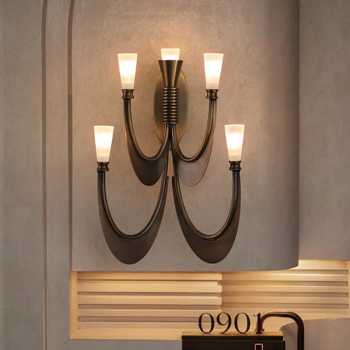 Metropolis Grand Alabaster Sconce - Simprolos