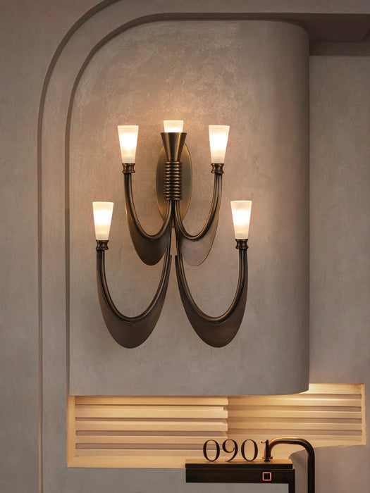 Metropolis Grand Alabaster Sconce - Simprolos