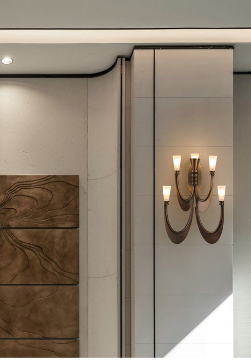 Metropolis Grand Alabaster Sconce - Simprolos