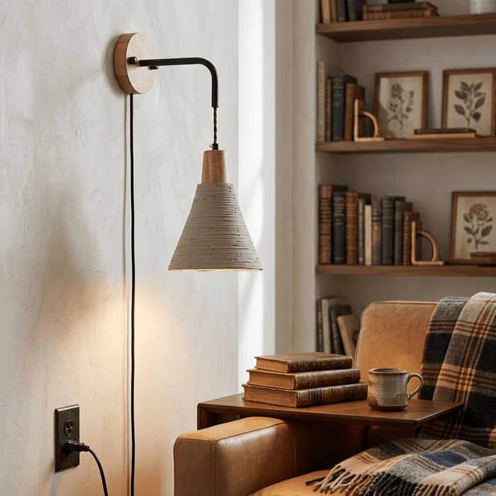 Microcement Plug - in Wall Lamp - Simprolos