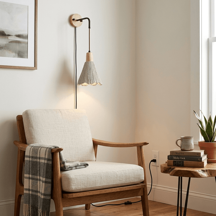 Microcement Plug - in Wall Lamp - Simprolos