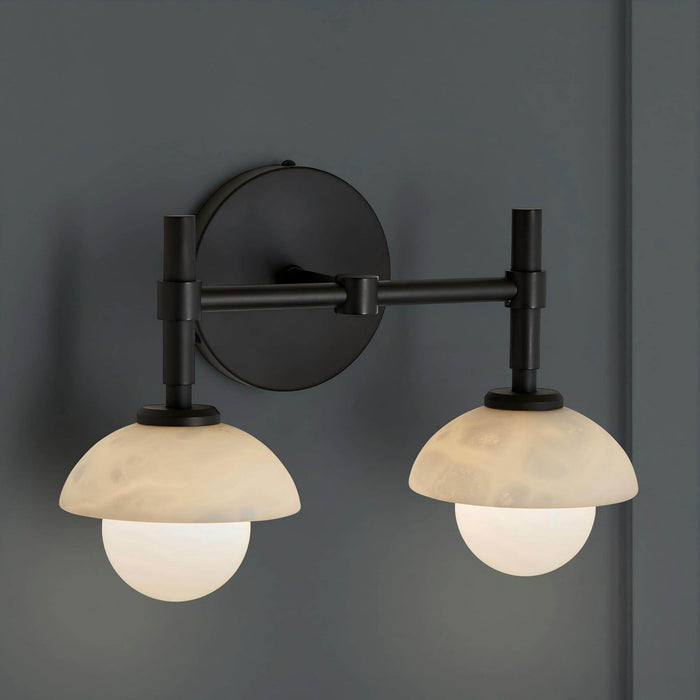 Milo Alabaster Double Wall Light - Simprolos