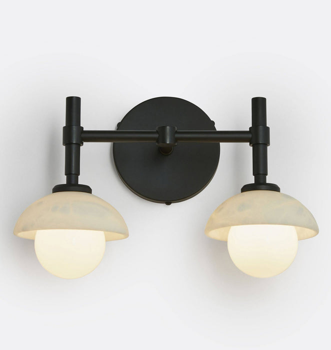 Milo Alabaster Double Wall Light - Simprolos