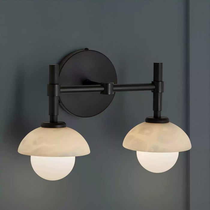 Milo Alabaster Double Wall Light - Simprolos