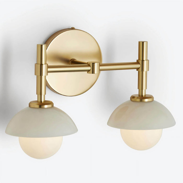 Milo Alabaster Double Wall Light - Simprolos