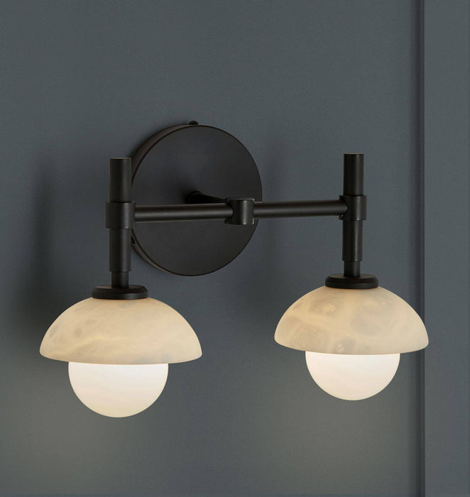 Milo Alabaster Double Wall Light - Simprolos