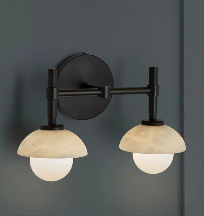 Milo Alabaster Double Wall Light - Simprolos