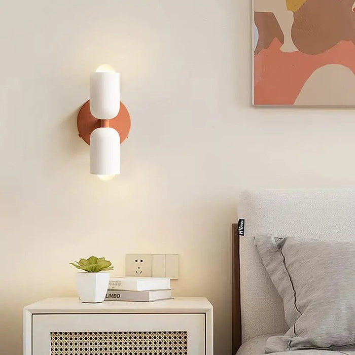 Modern Double Head Led Bedside Indoor Wall Sconce - Simprolos