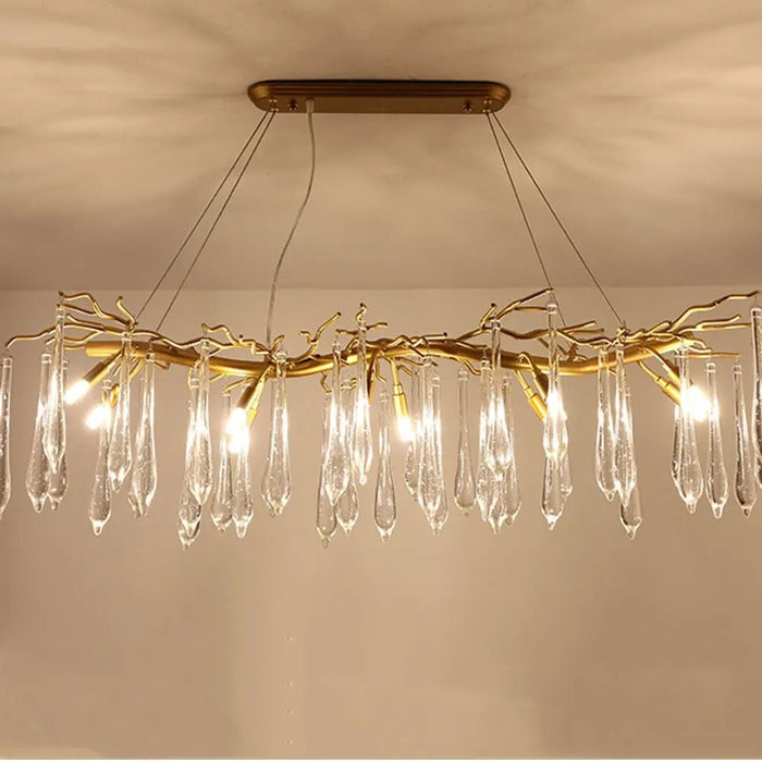 Modern Glass Teardrop Tiered Chandelier - Simprolos