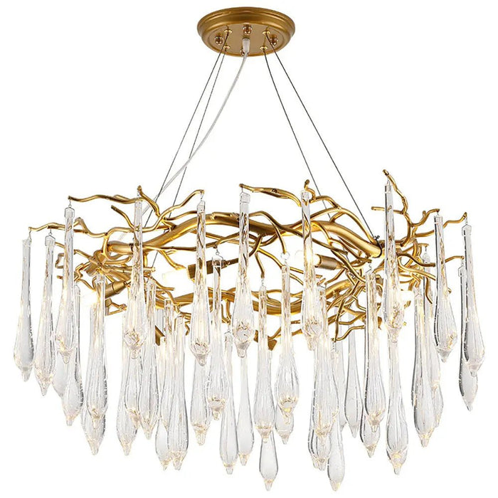 Modern Glass Teardrop Tiered Chandelier - Simprolos