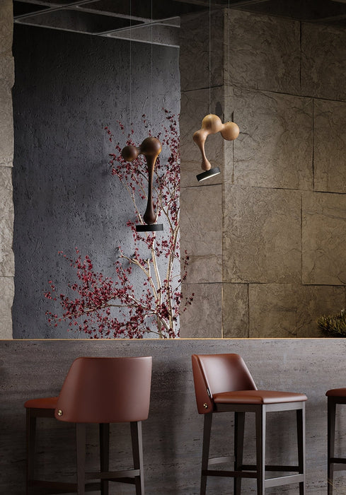Molecule Wooden Pendant Light - Simprolos