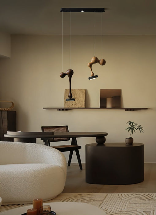 Molecule Wooden Pendant Light - Simprolos