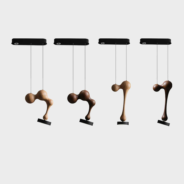 Molecule Wooden Pendant Light - Simprolos