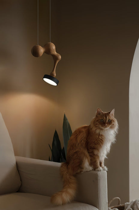 Molecule Wooden Pendant Light - Simprolos
