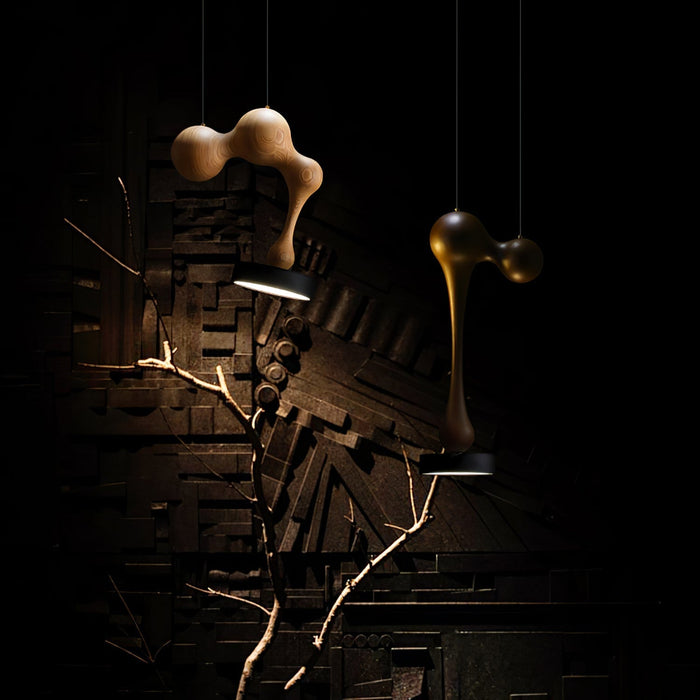 Molecule Wooden Pendant Light - Simprolos