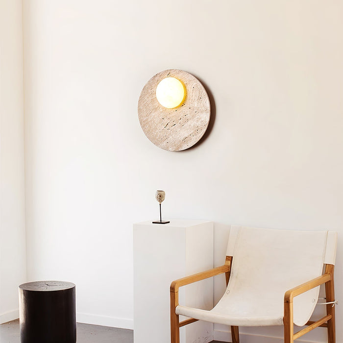 Moonwake Travertine Sconce - Simprolos