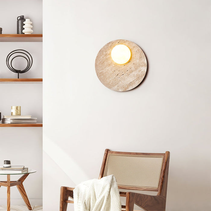 Moonwake Travertine Sconce - Simprolos