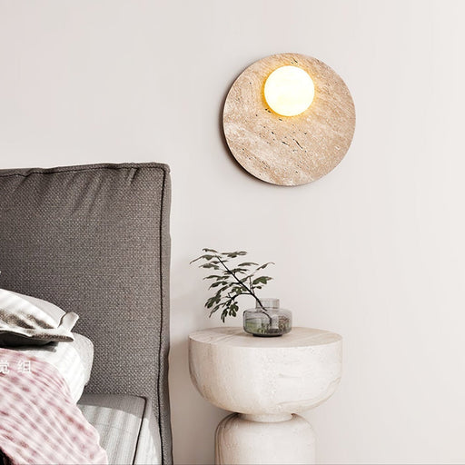 Moonwake Travertine Sconce - Simprolos