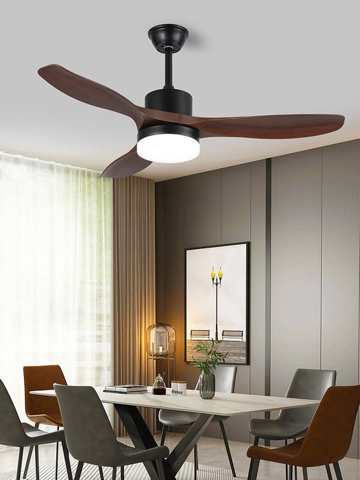 Morty Adams Wooden 48"/52" Ceiling Fan Light - Simprolos