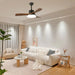 Morty Adams Wooden 48"/52" Ceiling Fan Light - Simprolos