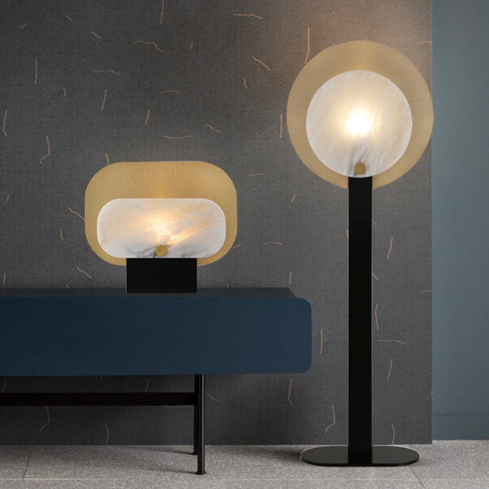 Mosaic Elegance Alabaster Floor Lamp - Simprolos