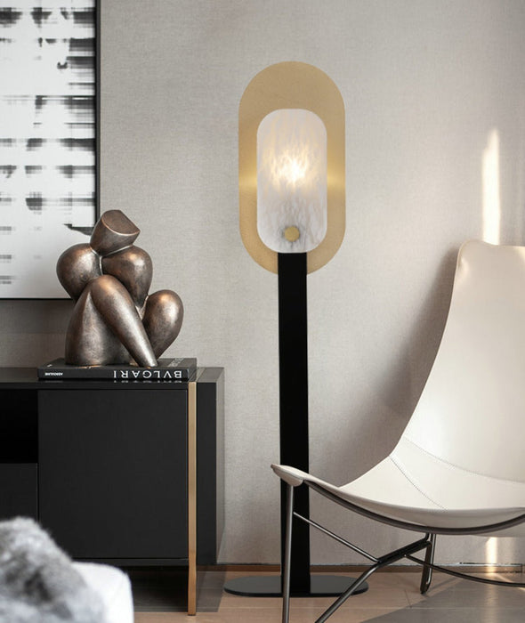 Mosaic Elegance Alabaster Floor Lamp - Simprolos