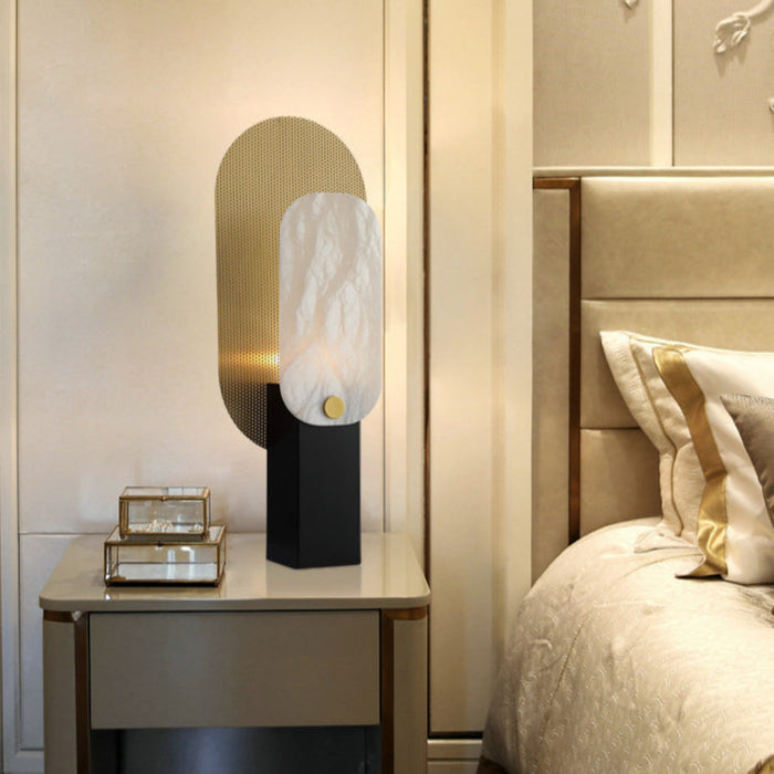 Mosaic Elegance Alabaster Table Lamp - Simprolos