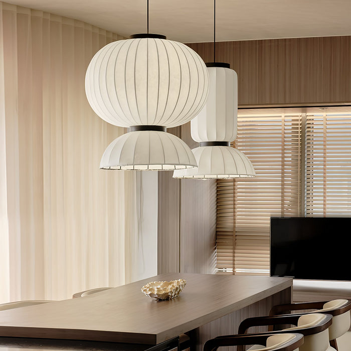 Mulberry Silk Lantern Pendant Light - Simprolos