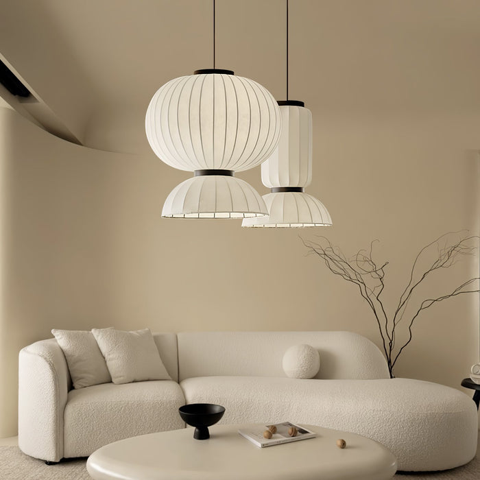 Mulberry Silk Lantern Pendant Light - Simprolos