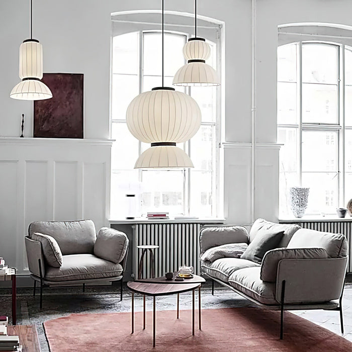 Mulberry Silk Lantern Pendant Light - Simprolos