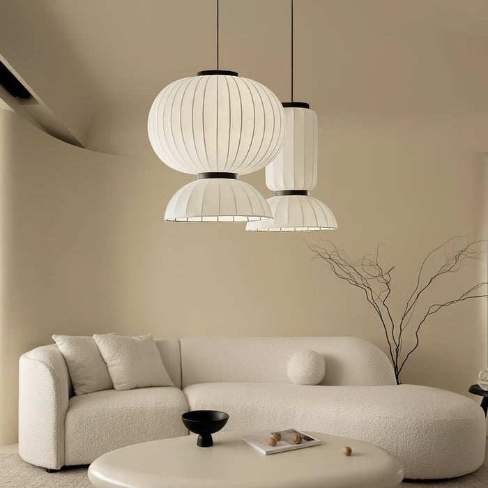 Mulberry Silk Lantern Pendant Light - Simprolos