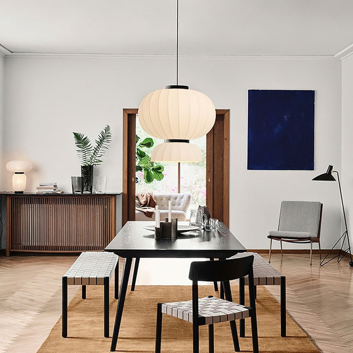 Mulberry Silk Lantern Pendant Light - Simprolos