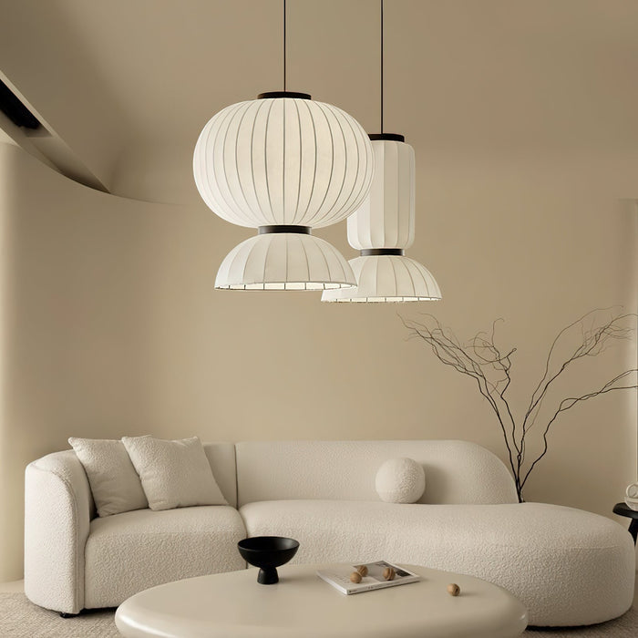 Mulberry Silk Lantern Pendant Light - Simprolos