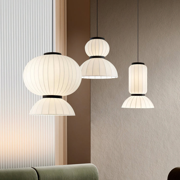 Mulberry Silk Lantern Pendant Light - Simprolos