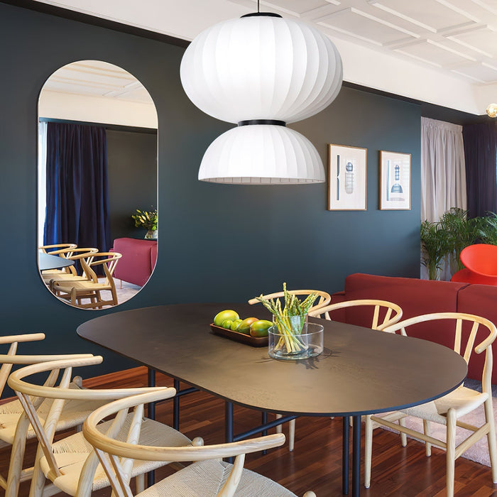 Mulberry Silk Lantern Pendant Light - Simprolos