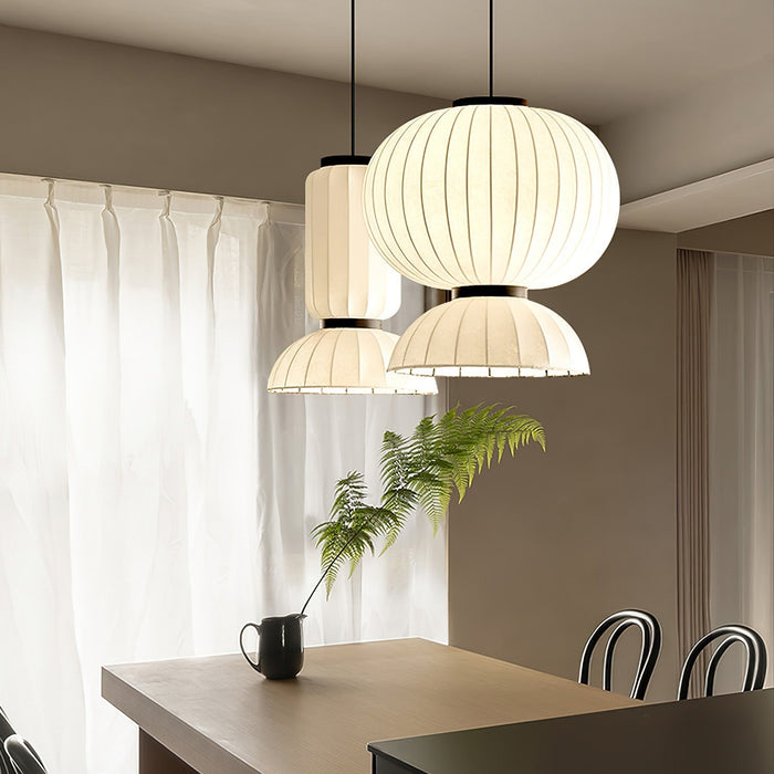 Mulberry Silk Lantern Pendant Light - Simprolos